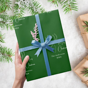 Abstrakte Rentiere, grün, modern Weihnachten Geschenkpapier