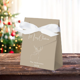 Abstrakte Rentiere in Beige Geschenkschachtel