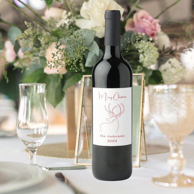 Abstrakte Rentiere Weinetikett (Von Creator hochgeladen)