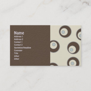 Abstrakte Retro Circle Business Cards Visitenkarte