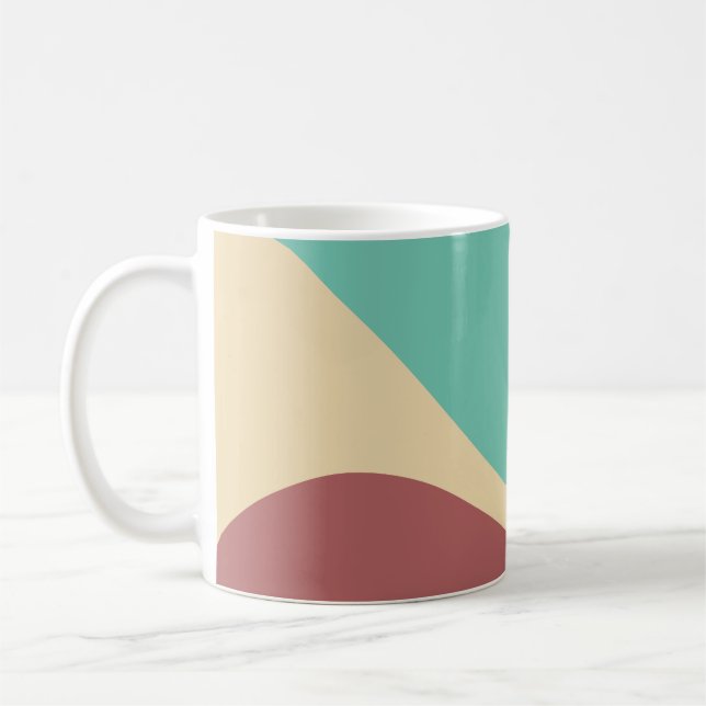 Abstrakte Retro-Erdkurven Kaffeetasse (Links)