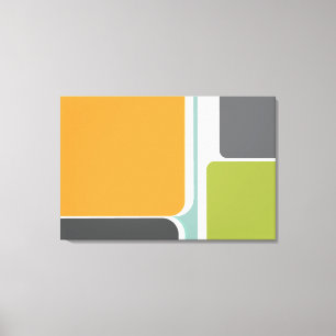 abstrakte Retro-Farbblockart geometrisch Leinwanddruck