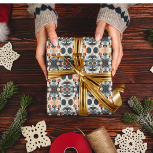 Abstrakte Retro-Kunst, anpassbar Geschenkpapier