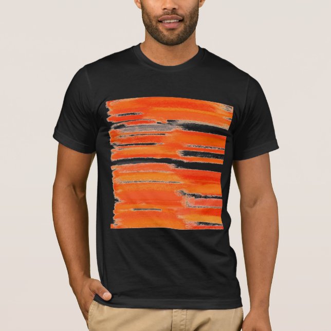 Abstrakte Retro Orange der Malerei-| T-Shirt (Vorderseite)