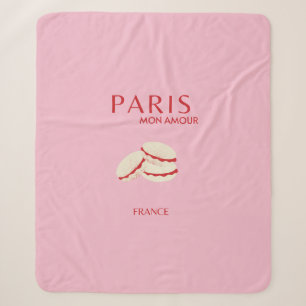 Abstrakte Retro Pastel Paris Pink an Pasta Travel Sherpadecke
