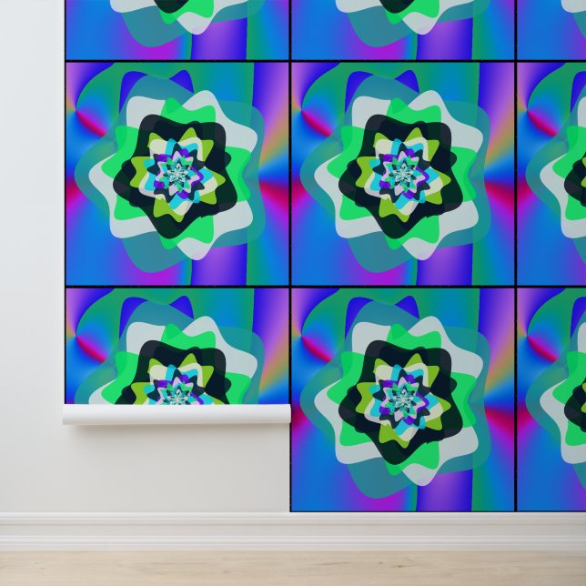 Abstrakte Retro-Perserteppiche Florale Mandala-Kun Tapete (Anwendung)