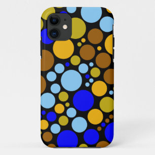 Abstrakte Retro Polka Dots   Yellow Blue Aqua Case-Mate iPhone Hülle
