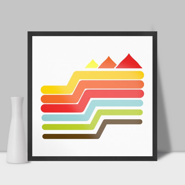 Abstrakte Retro-Pyramiden Poster (Von Creator hochgeladen)