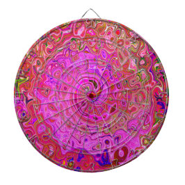 Abstrakte Retro-Swirbel in rosa Marmorfarben Dartscheibe