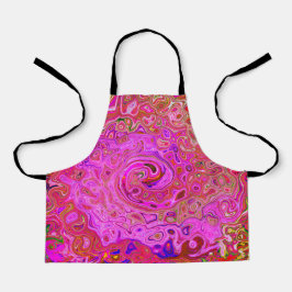 Abstrakte Retro-Swirbel in rosa Marmorfarben Schürze