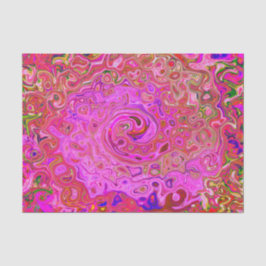 Abstrakte Retro-Swirbel in rosa Marmorfarben Seidenpapier