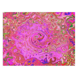 Abstrakte Retro-Swirbel in rosa Marmorfarben Tischdecke