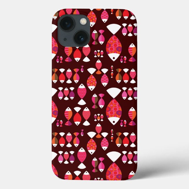 Abstrakte Retrofische unter Wasser Case-Mate iPhone Hülle (Rückseite)