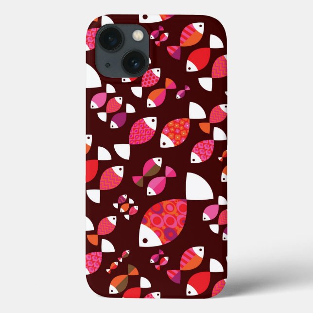 Abstrakte Retrofische unter Wasser Case-Mate iPhone Hülle (Rückseite)