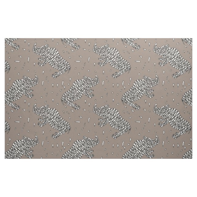 Abstrakte Rhinozerosen Stoff (Fat Quarter (45,7 x 55,9 cm))
