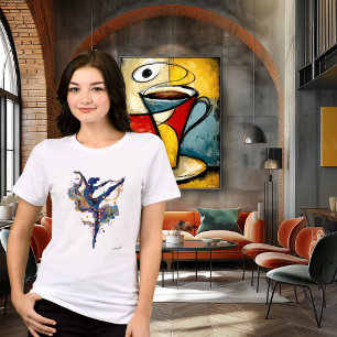 Abstrakte Rhythmische Gymnastin Flüssige Tinte W Tri-Blend Shirt