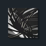 Abstrakte Ribbons | Schatten und Licht Leinwanddruck<br><div class="desc">Stilvolles, modernes Schwarz-Weiß-Design mit abstrakten Bändern in Schatten und Licht. Sie können die Hintergrundfarbe und/oder Zeilenfarbe ändern. Wählen Sie 'anpassen' und navigieren Sie zum Bereich Ebenen, um das Bild(e) anzuzeigen und die Hintergrundfarbe oder die Zeilenrandfarbe zu ändern, um Ihr Design an den Anzug Ihrer Wohngestaltung anzupassen.</div>