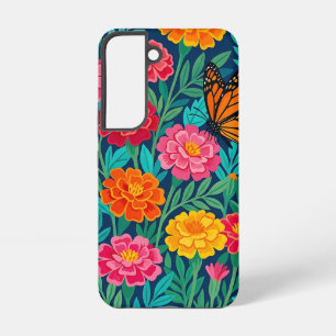 Abstrakte Ringelblumen-Garten-Schmetterling-Samsun Samsung Galaxy Hülle