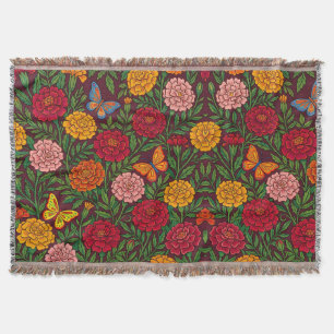 Abstrakte Ringelblumen Schmetterlinge Decken