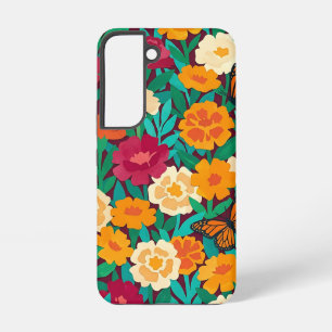Abstrakte Ringelblumen-Schmetterlinge Samsung-Case Samsung Galaxy Hülle