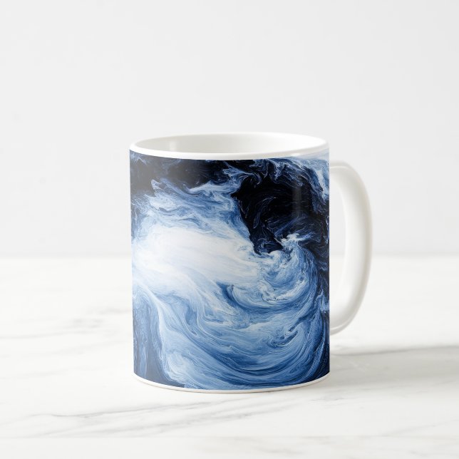 Abstrakte Rippeln Kaffeetasse (VorderseiteRechts)