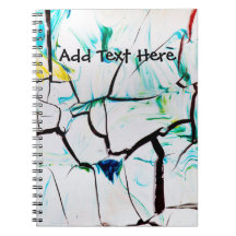 Abstrakte Risse in grün-gelb-blau