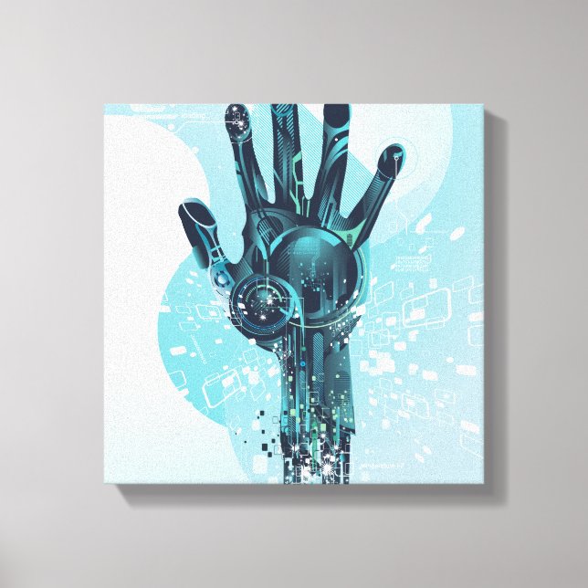 Abstrakte Roboterhandgewölbte Canvas Leinwanddruck (Vorderseite)