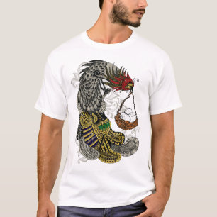 Abstrakte Rooster mit Eierkörbe T-Shirt