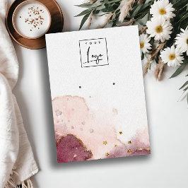 Abstrakte Rosa-Aquarellfarben-Logo-Anzeige Visitenkarte