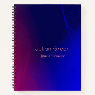 Abstrakte rosa blaue Formen Notizbuch