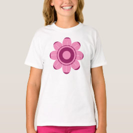 Abstrakte rosa Blumenillustration T-Shirt