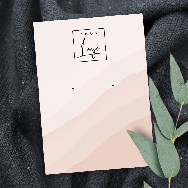Abstrakte Rosa Blush Stud Wave Earring Logo-Anzeig Visitenkarte (Von Creator hochgeladen)
