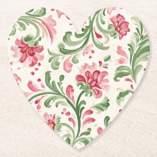 Abstrakte rosa cremefarbene Blumen Brautparty Untersetzer