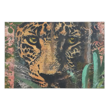 abstrakte Rosa-Dschungelkatzenlandschaft