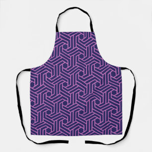 abstrakte rosa Geometrie mit violettem Hintergrund Schürze