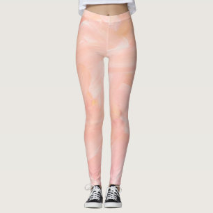 Abstrakte rosa Hand bemalt. Eleganter Pinsel Leggings