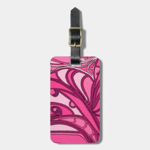 Abstrakte rosa Lackierung Gepäckanhänger