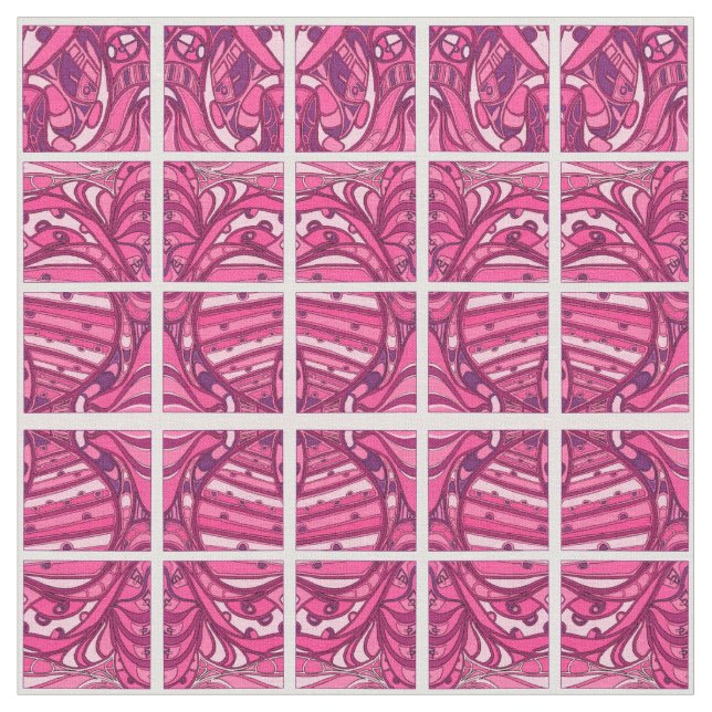 Abstrakte rosa Lackierung Stoff (Nahaufnahme)