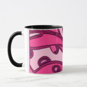 Abstrakte rosa Lackierung Tasse