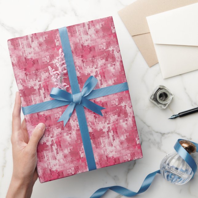 Abstrakte rosa Malerei  Geschenkpapier (Schenken)