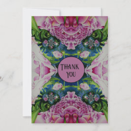 Abstrakte Rosa Péonejine Einladung