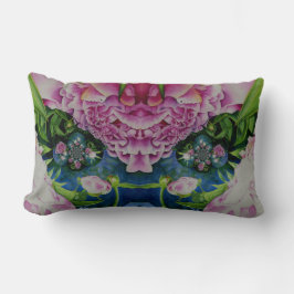 Abstrakte Rosa Péonejine Lendenkissen