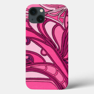 Abstrakte rosa Platten-Malerei iPhone 13 Hülle