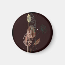 Abstrakte Rosa und Goldgräber Minimalistisch Botan