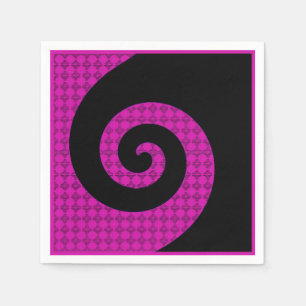 Abstrakte Rosa und Schwarz Papier Neapel Serviette