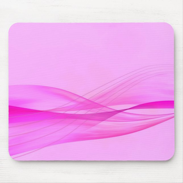 Abstrakte Rosa Wave Maus Pad Mousepad (Vorne)
