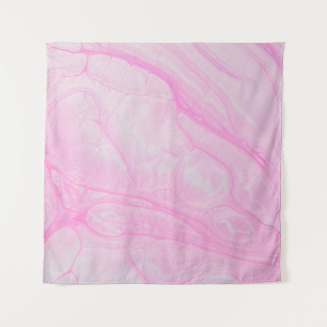Abstrakte rosa-weiße Malerei Wandteppich (Vorderseite)