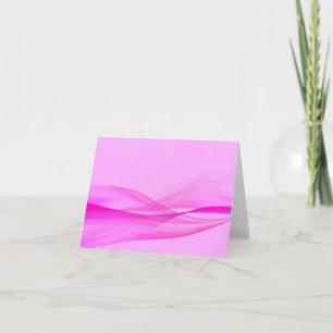 Abstrakte rosa Wellen Notizkarte Karte