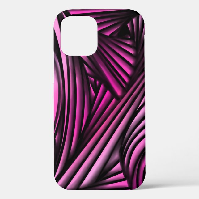 Abstrakte rosa wirbelnde Linien Case-Mate iPhone Hülle (Rückseite)