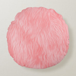 Abstrakte rosa Wolle, Stoffuntergrund Rundes Kissen